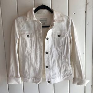 Banana Republic White Jean Jacket XS